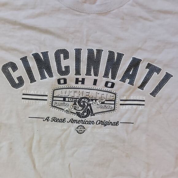 Graphic Shirt Mens Medium Gray Cincinnati Ohio USA A Real American Original - Picture 1 of 5